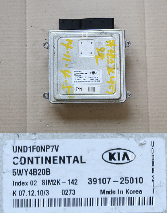 3910725010 Used ECU (Electronic Control Unit) for Kia Carens