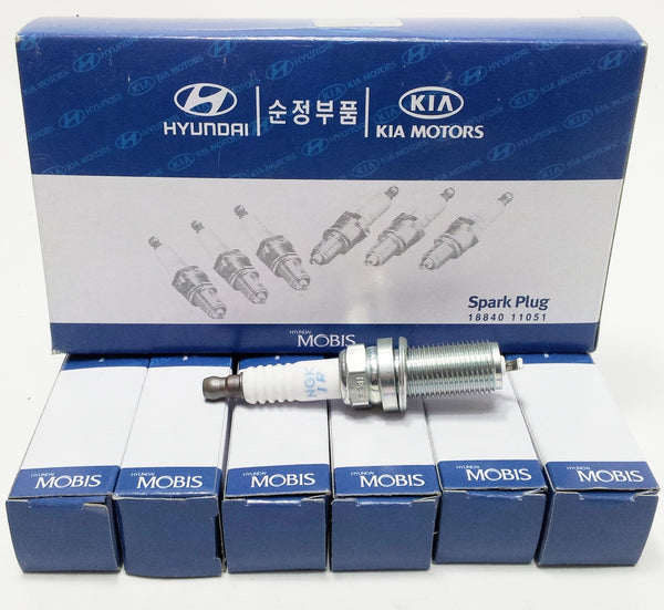 1884011051 Genuine Spark Plug Set (6pcs) for Hyundai Grandeur TG, Kia Opirus