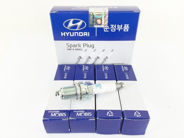 1881408062 Genuine Hyundai Kia Spark Plug Set(4pcs) for Hyundai Atos, Sonata EF, Kia Visto, Optima, Morning, Carens2, Xtrek