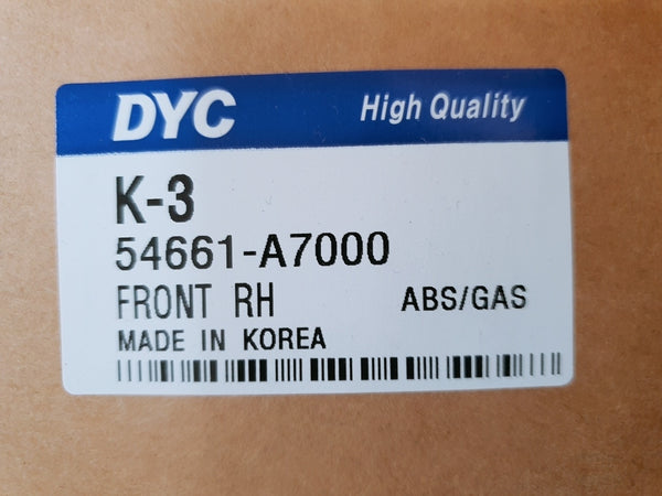 54661A7000 DYC Front Shock Absorber, RH for Kia K3, Korea Origin