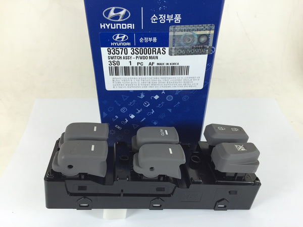 Genuine Hyundai Front Left Main Window Switch For 2011-2015 Sonata – 93570-3S000RAS