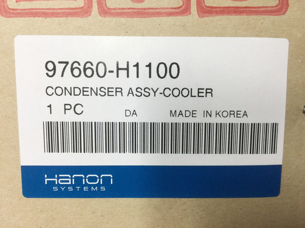 97660H1100 HVCC HANON Cooler Condenser for Hyundai Terracan RHD Version(UK, Singapore etc)