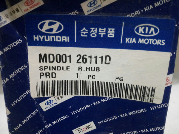 MD00126111D Genuine Rear Hub RH Spindle for Kia Pride, #T